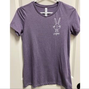 Bella & Canvas Purple Vegan Bunny T Shirt